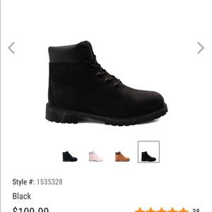 2yt black Timberland 6” waterproof boots